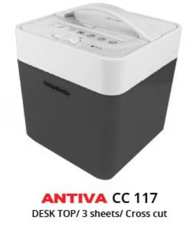 Antiva CC 117 Cross Cut Desktop Mini Paper Shredder - 3 Sheet